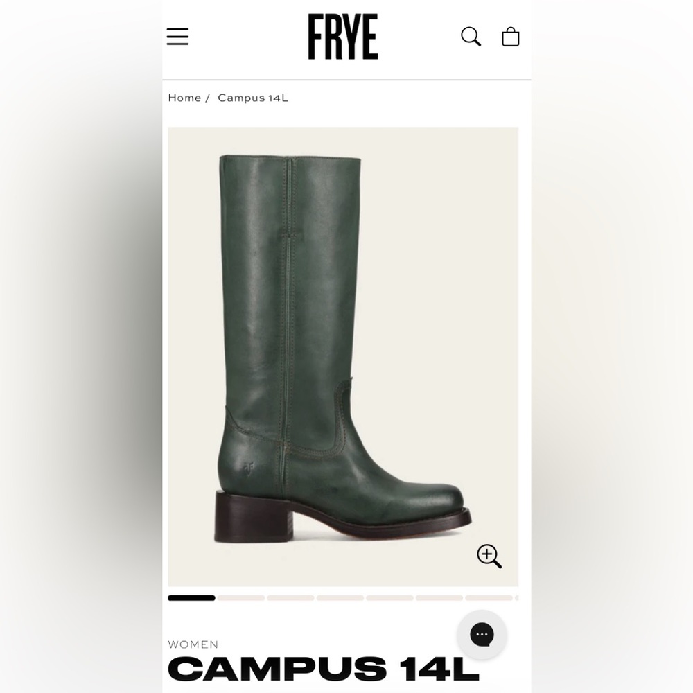 Frye Women's Campus 14L Leather Boots in Forest